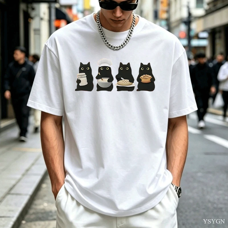 Home Cooking For Cats - Black Cats Sourdough T Shirt Funny