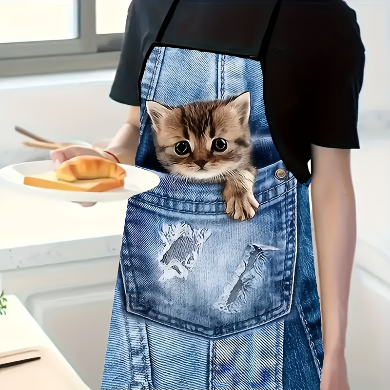 1pc Cute Denim Blue Pocket Cat - Home Cooking For Cats 评论和价格