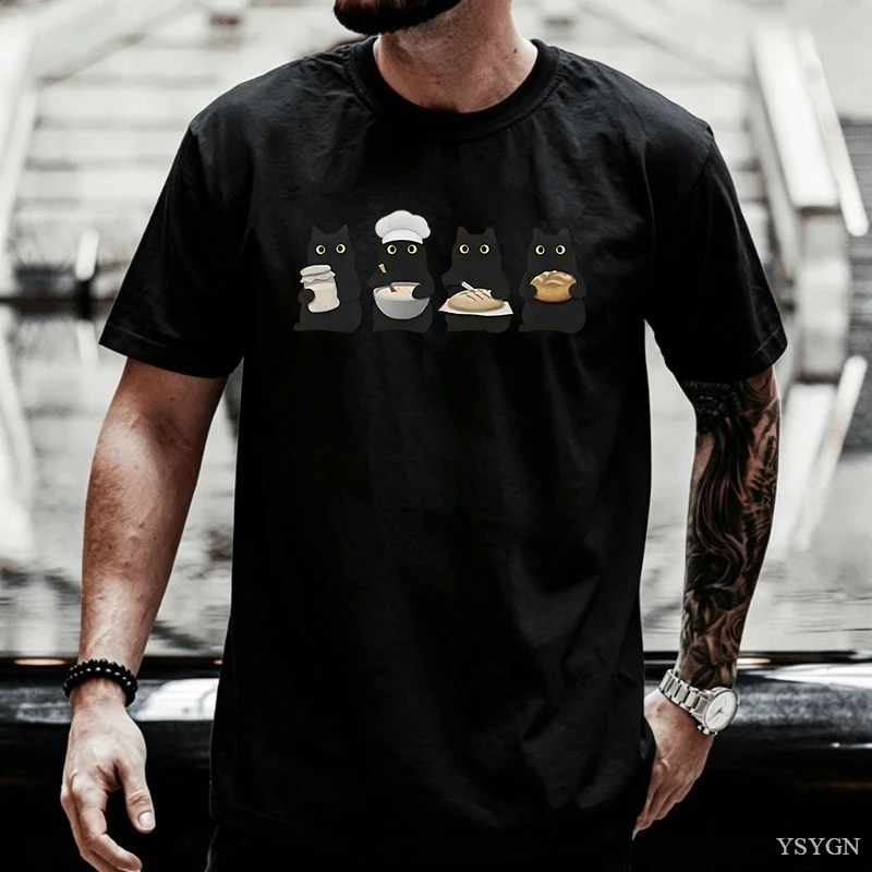 Black Cats Sourdough T Shirt F - Home Cooking For Cats 评论和价格