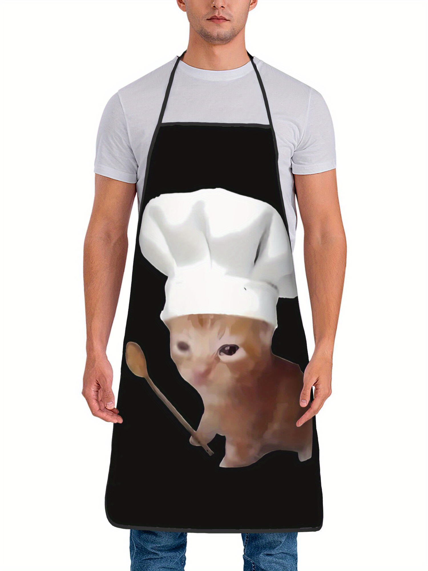 Funny Chef Crying Cat Apron Ki - Home Cooking For Cats 评论和价格
