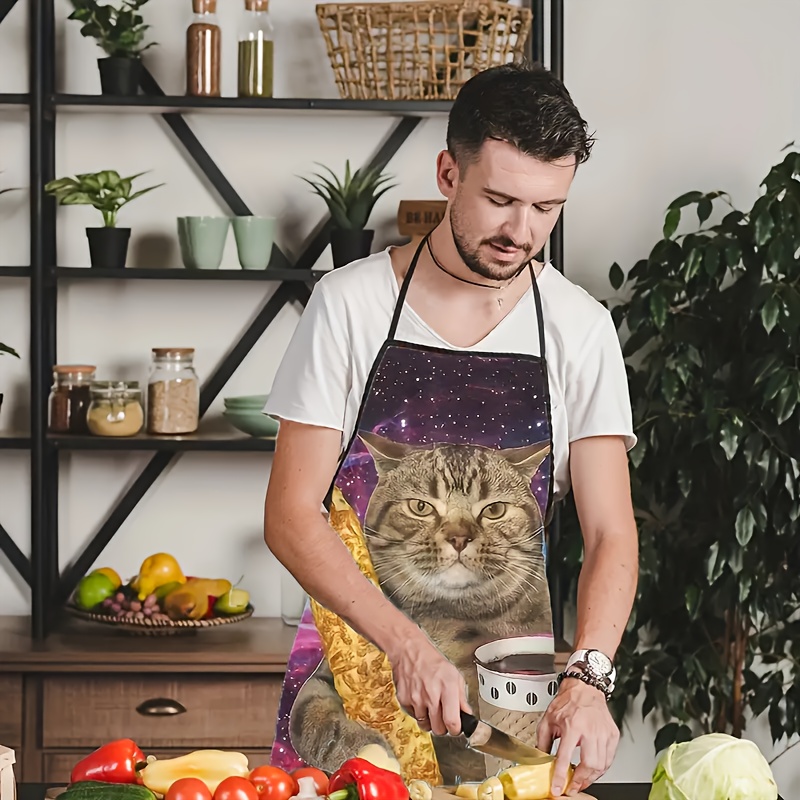 Galaxy Tabby Cat Holding Beer  - Home Cooking For Cats 评论和价格