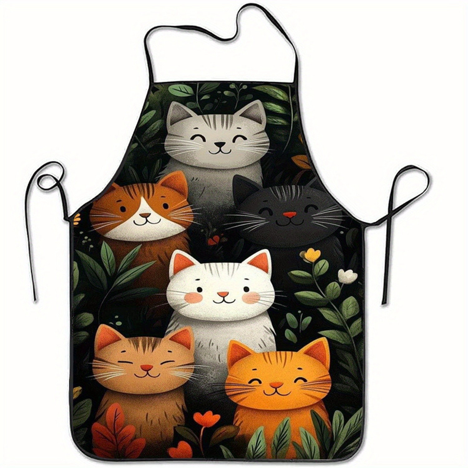 Cute Cartoon Cat Print Polyest - Home Cooking For Cats 评论和价格